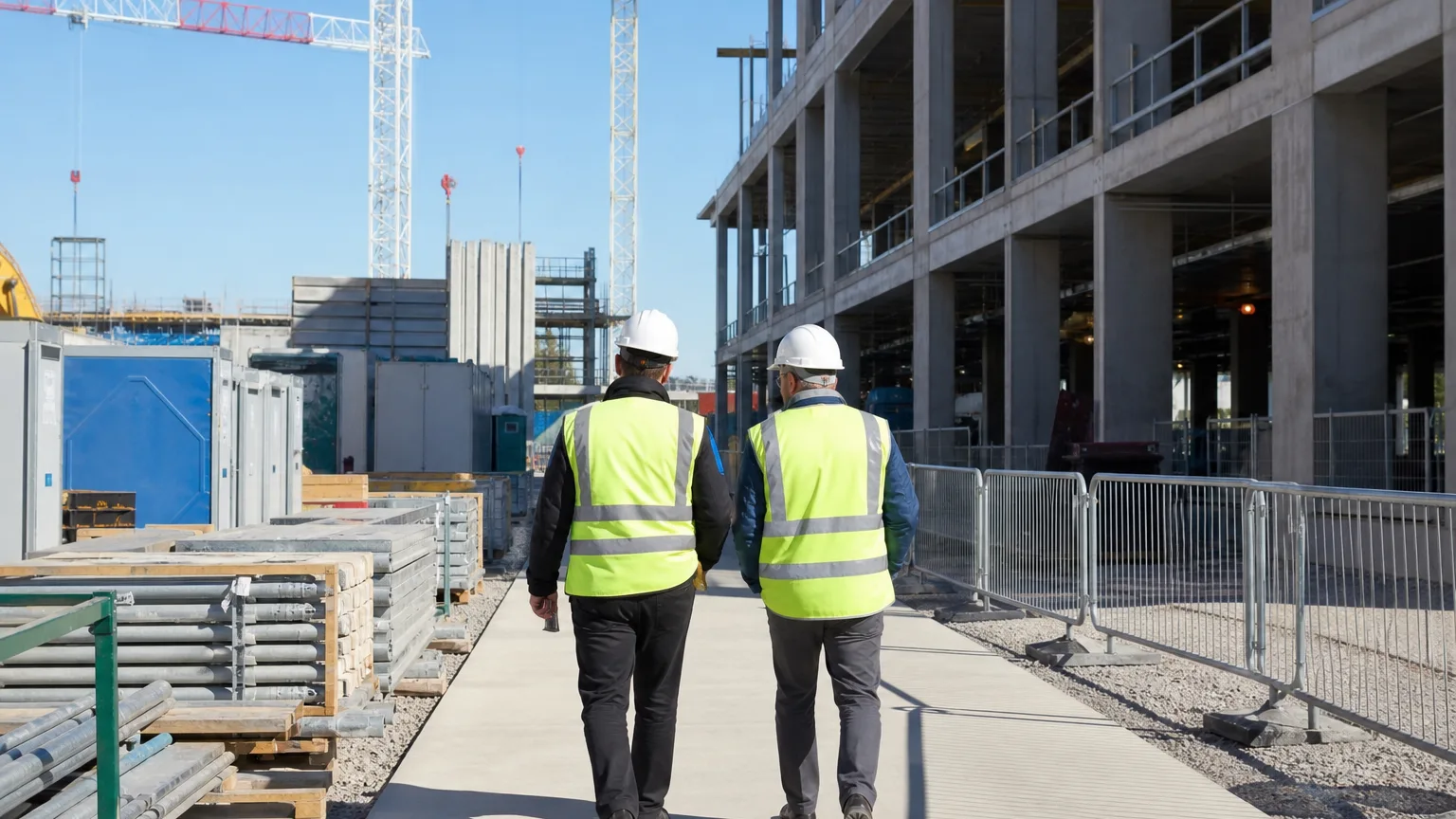 Organized commercial construction progress representing disciplined infrastructure methodology